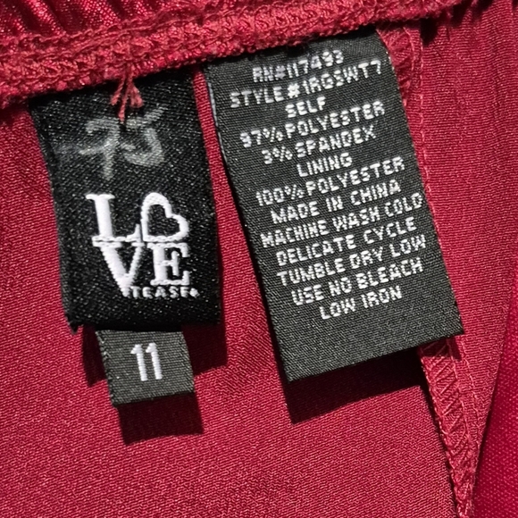 Love Tease Elegant Red Strapless Dress - Picture 4 of 5